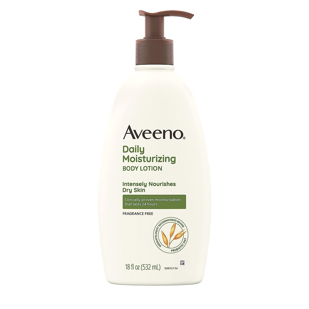 Aveeno Daily Moisturizer, Body Lotion, for Dry Skin, Prebiotic Oat Fragrance Fre