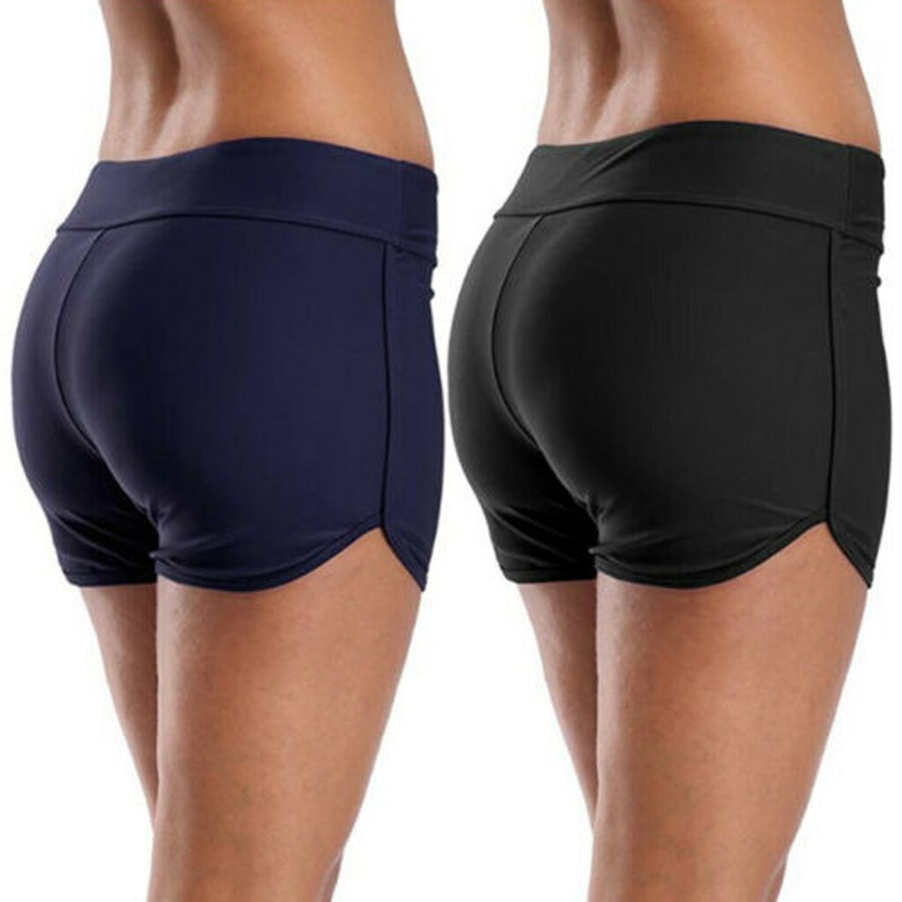 Women High Waist Swim Boy Shorts Bikini Bottom Tankini Shorts Swimwear Beach