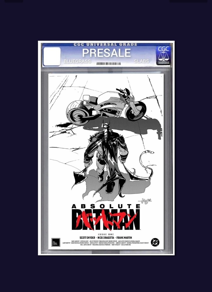 PRESALE Absolute Batman #1 CGC 9.8 Javier Fernandez B&W Splash Akira LTD 2000-image