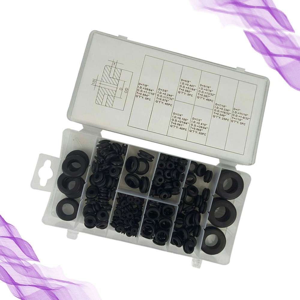 180 Pcs Grommet Seals Rubber Guard Coil Air Conditioning Repair Ring