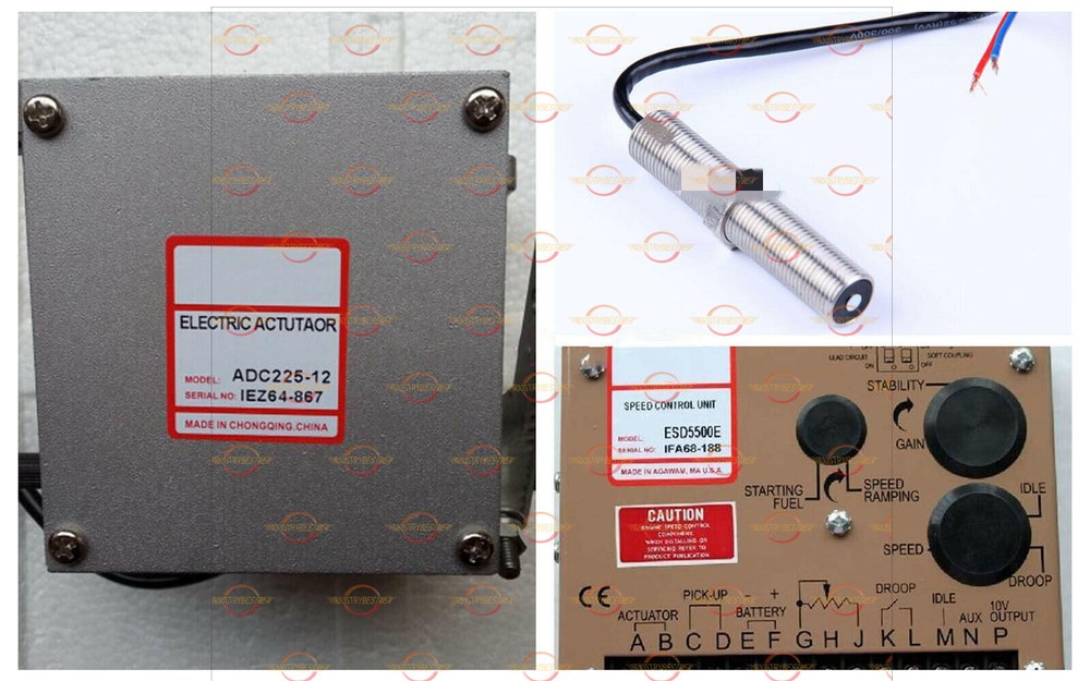 ESD5500E Speed Controller ADC225-12V Actuator + MSP675 Magnetic Speed Sensor New