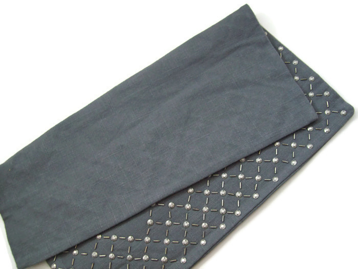 Pottery Barn Gray Embellished Decorated Sofa Toss Pillow Cover New