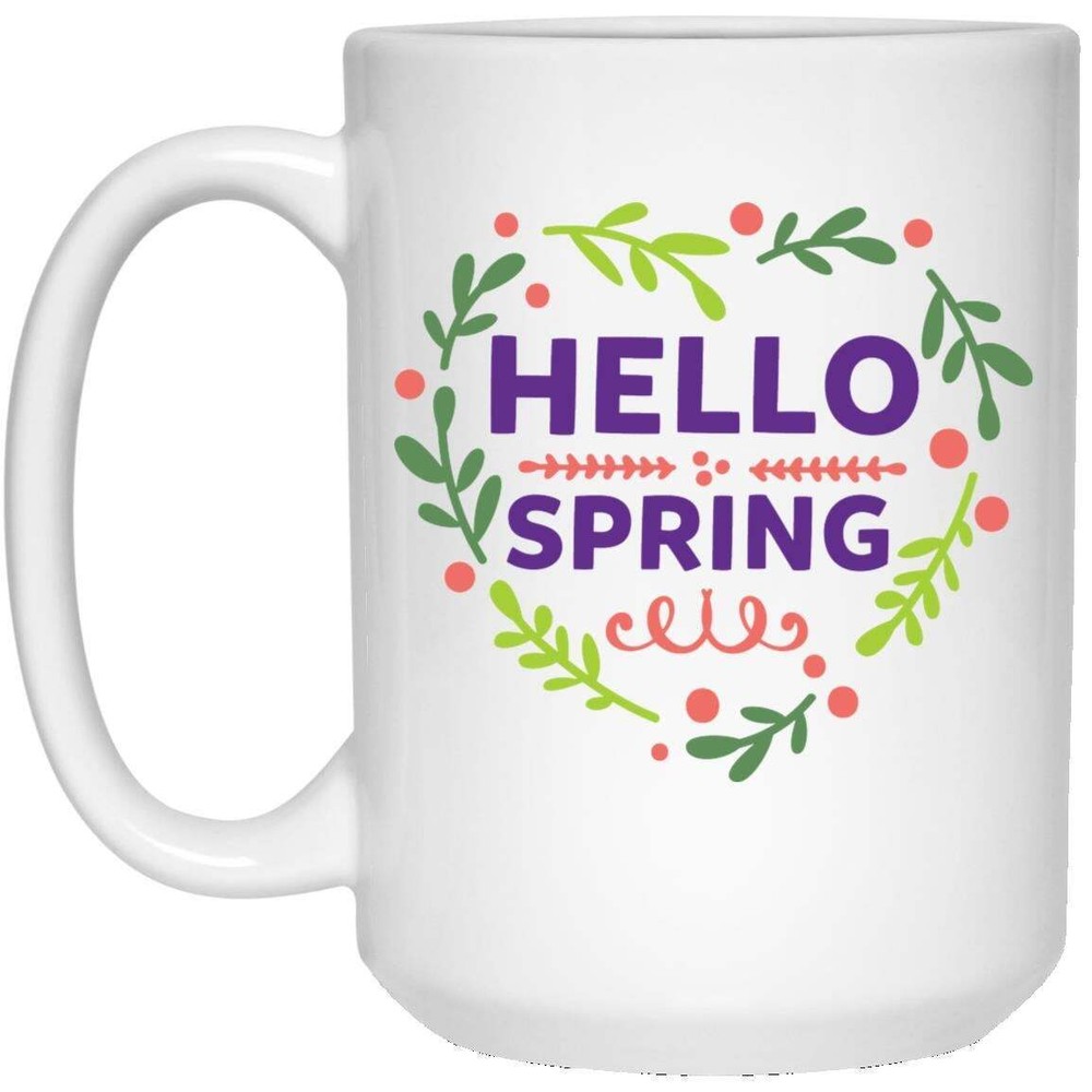 Easter Hello Spring Coffee Mug Gift for Mom Dad Grandma Grandpa Brother
