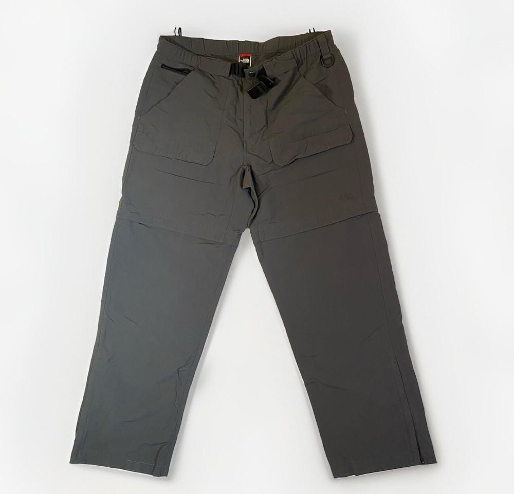 The North Face Pants Men's Med Gray Zip Off Convertible Pockets Hiking Outdoor