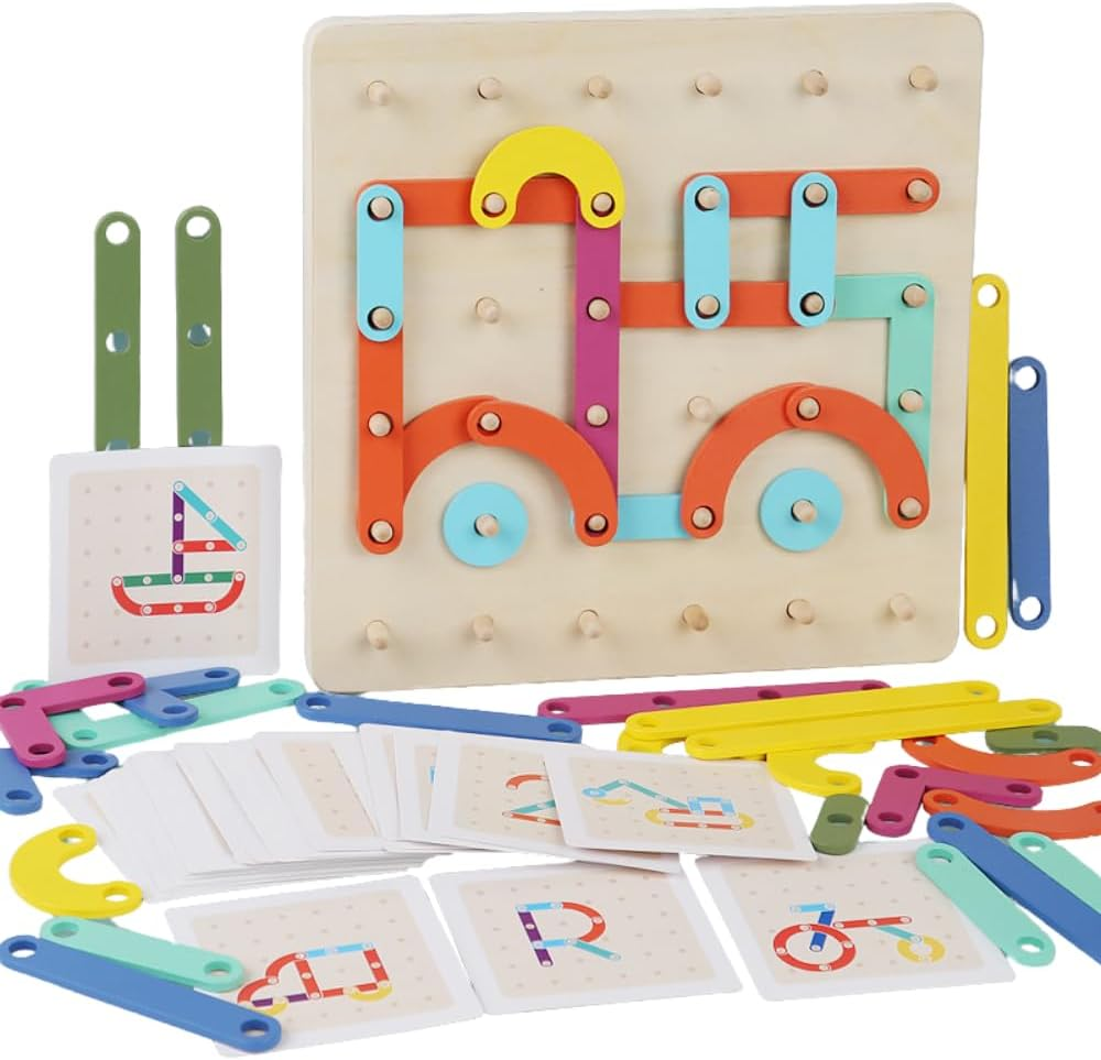 Wooden Letter and Number Construction Set for Preschool Learning