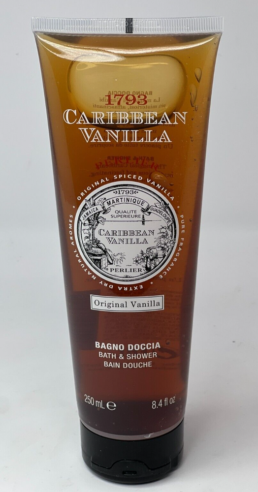 Perlier 1793 Caribbean Original Vanilla Bath & Shower Gel 8.4fl.oz. NEW