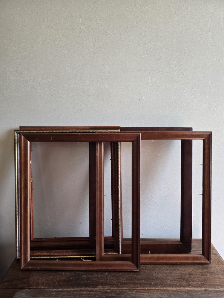 Set Of 5 Ornate Brown Picture Frames Wall Art Gallery Decor Shabby Chic