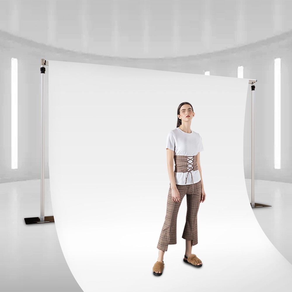 10-Foot Adjustable Photo Backdrop Stand with Crossbar Frame for Photography