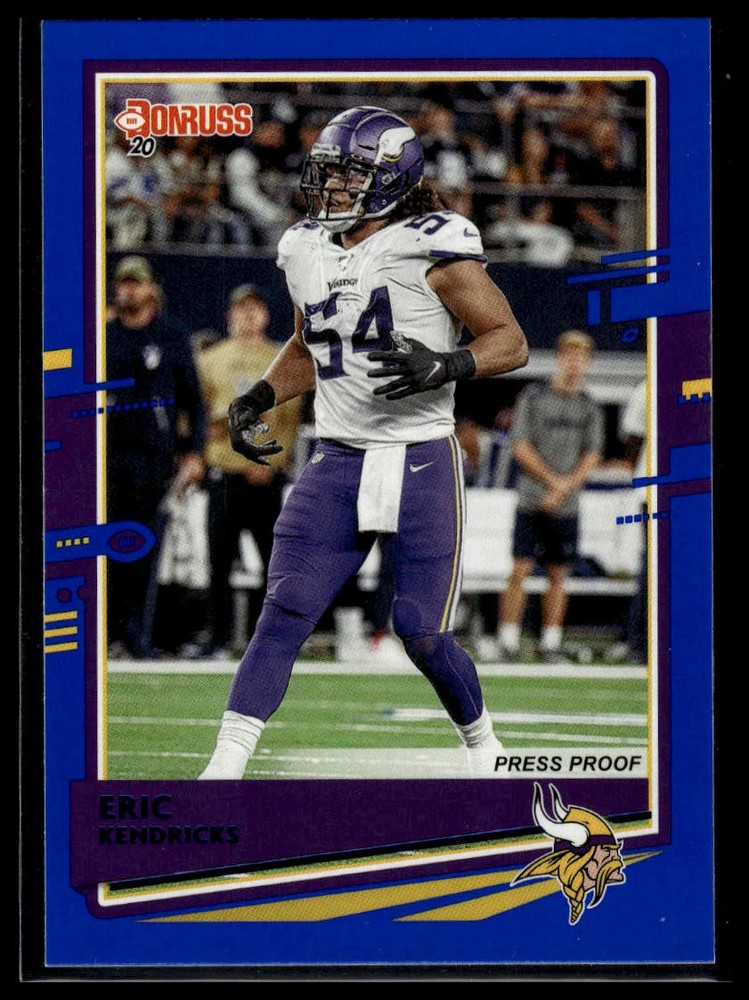 2020 Donruss Eric Kendricks #163 Press Proof Blue Football Card