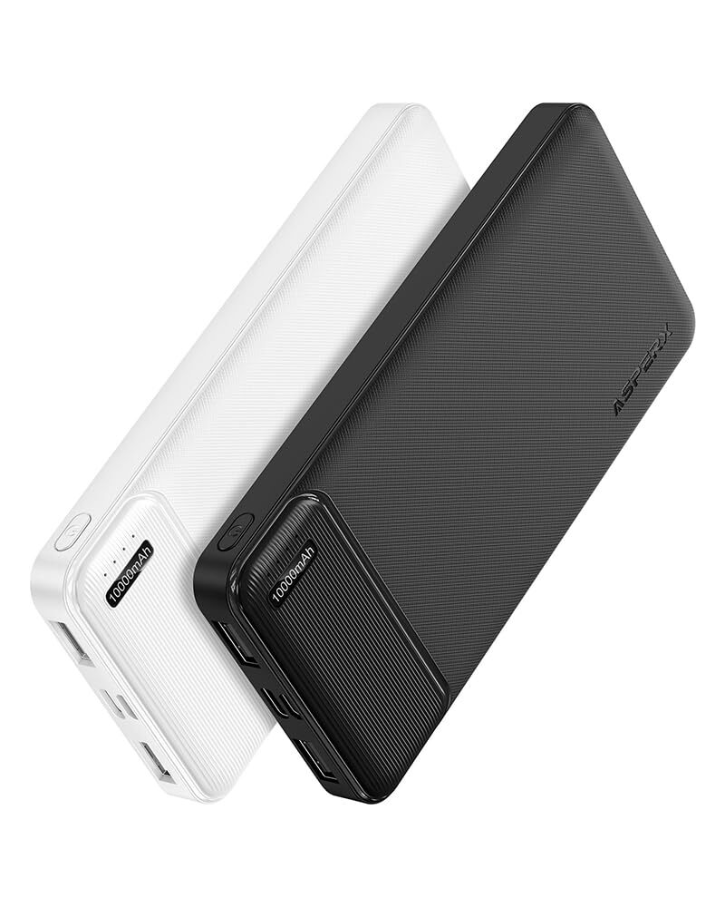 2-Pack 10000mAh USB-C Fast Charging Portable Power Bank for On-the-Go