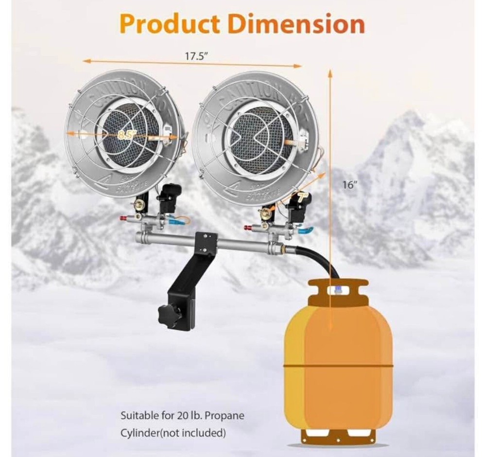 30,000 BTU Propane Tank Top Patio Heater - 30000 BTU - HOT ITEM -FREESHIPPING