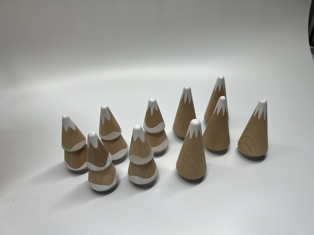 48-Piece Wooden Christmas Tree Decorations for Holiday Display-image