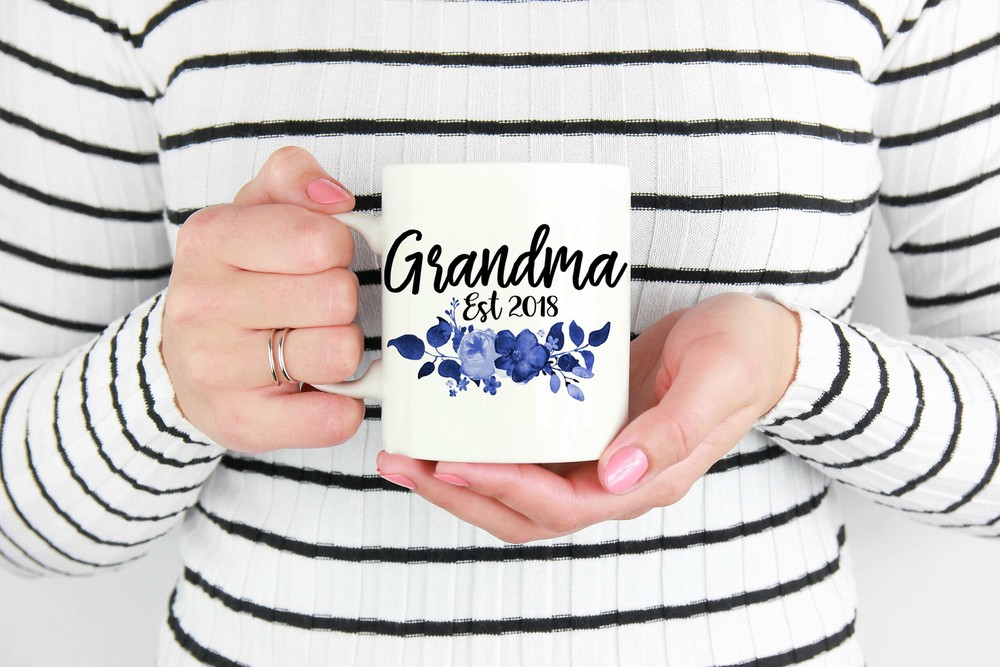 Custom New Grandma Mug Grandmother Gift Christmas Gifts For Grandma Est 2018