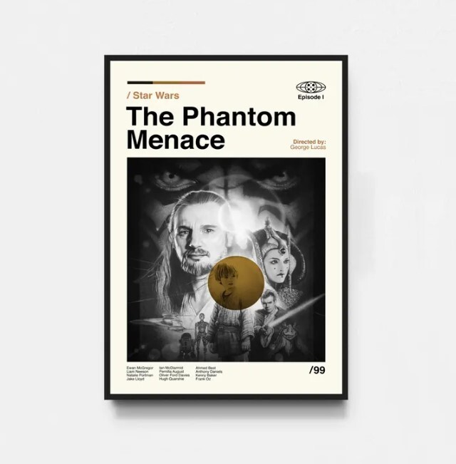 Star Wars The Phantom Menace Movie Poster Print Artwork