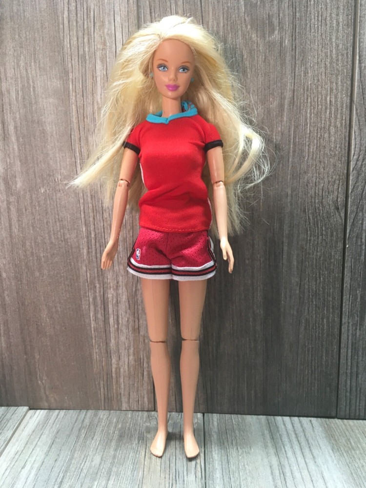 Chicago Bulls NBA Shorts and Top Red Barbie Outfit Without Doll
