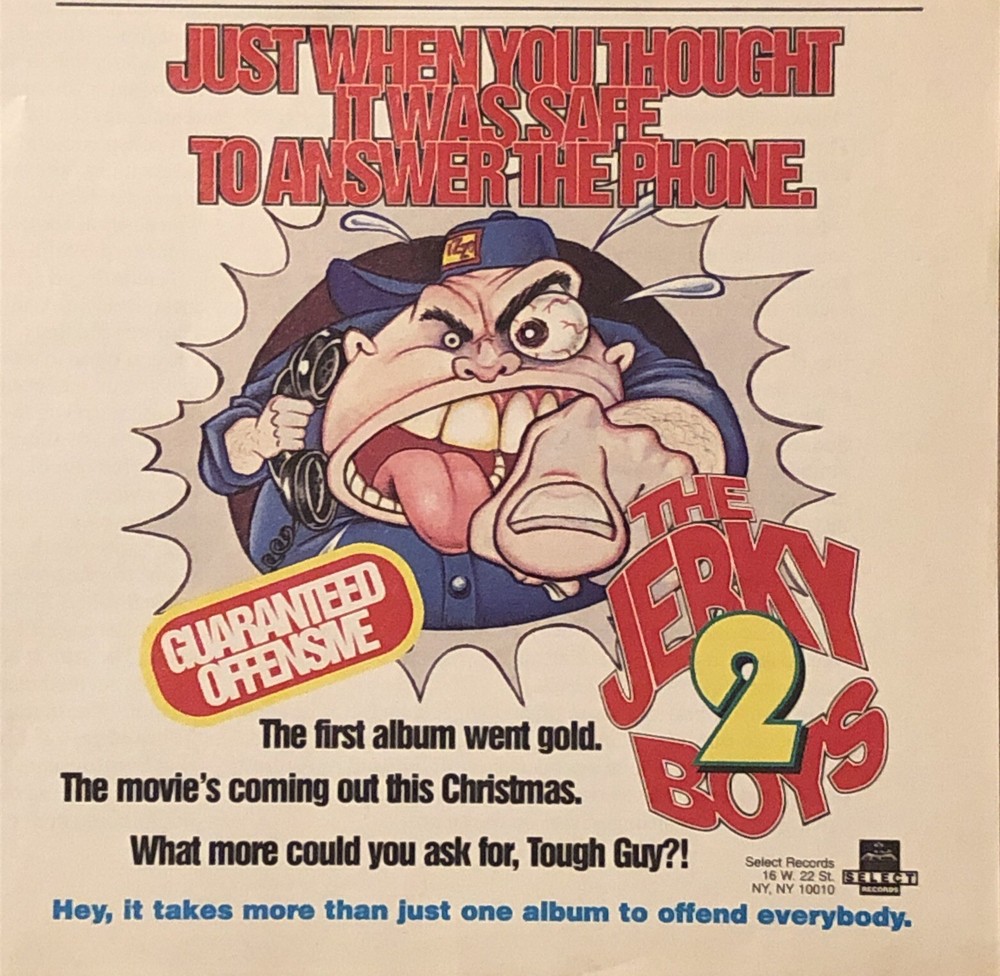 1994 Jerky Boys 2 Album Release Promo PRINT AD Guaranteed Offensive VTG 90s 5x5