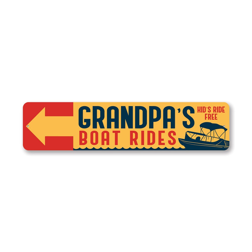 Custom Boat Rides Metal Sign