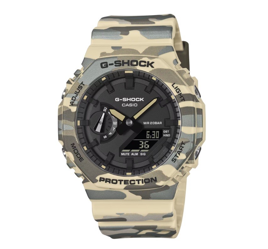 Casio G-SHOCK GA-2100CM-5ADR ANALOG-DIGITAL Camouflage Resin Band Men's Watch