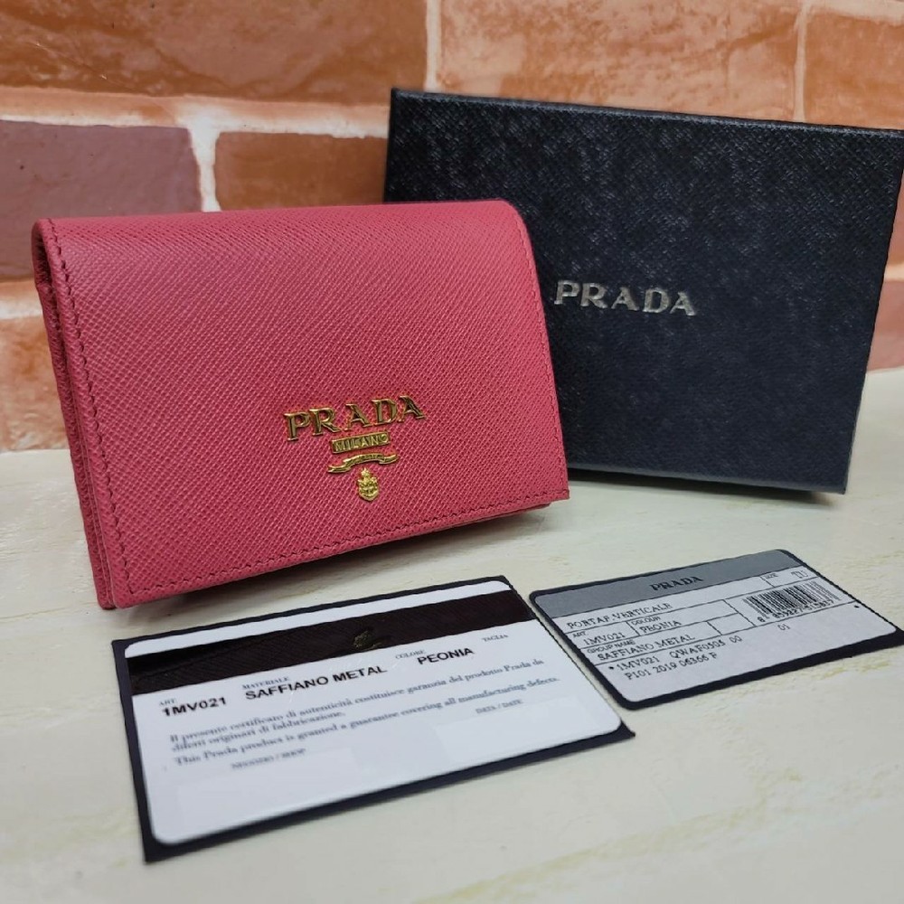 Authentic Rare Pink Prada Saffiano Wallet PRADA Certified