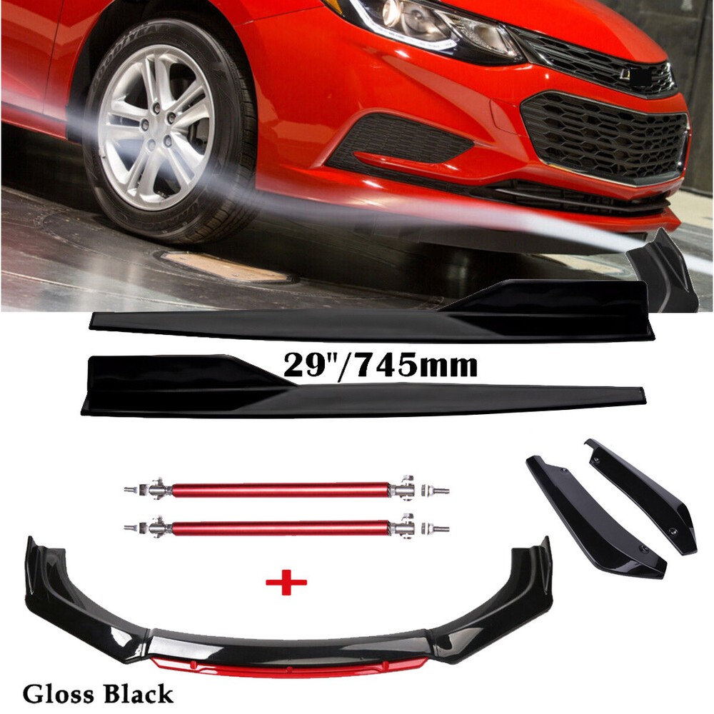 Front Bumper Lip Spoiler Splitter Rear Lip Side Skirt For Chevrolet Cruze