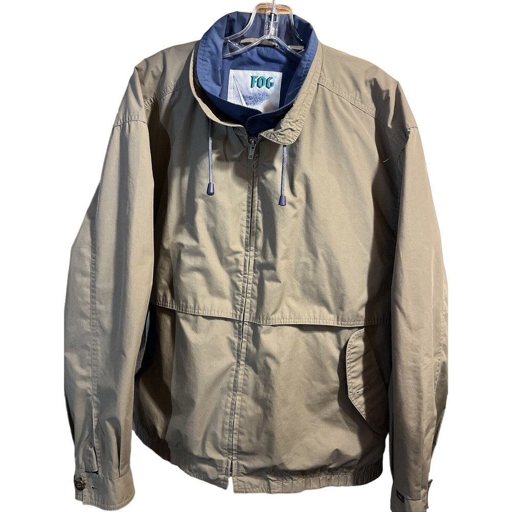 Vintage London Fog Men’s Gray Long Sleeve Full Zip Windbreaker Jacket