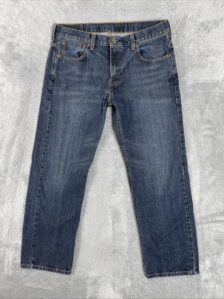 Levi's 569 Jeans Men's 34x29 (Actual) Blue Loose Straight Fit Cotton Denim Pants