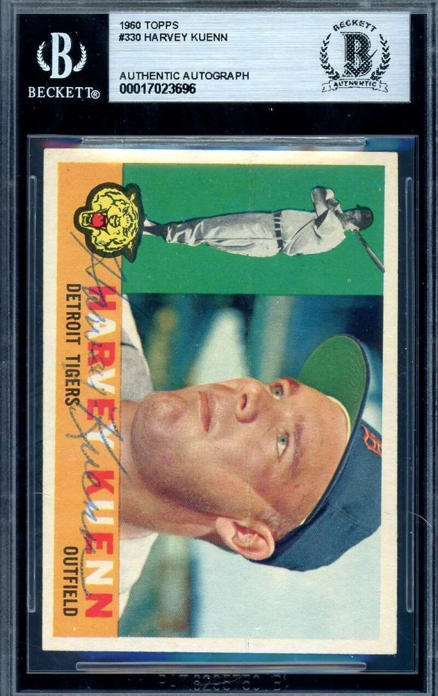 Harvey Kuenn Beckett BAS Signed 1960 Topps Autograph