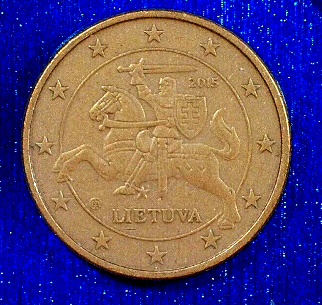 WORLD COIN SALE: 2015 Lithuania 5 Euro Cent : Copper plated Steel Coin  KM#207