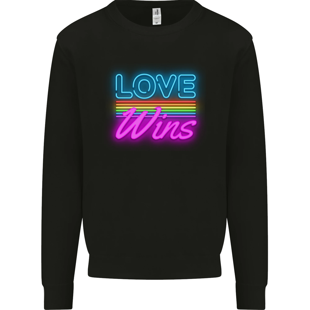 LGBT Love Wins Gay Pride Day Awareness Mens Sweatshirt Jumper