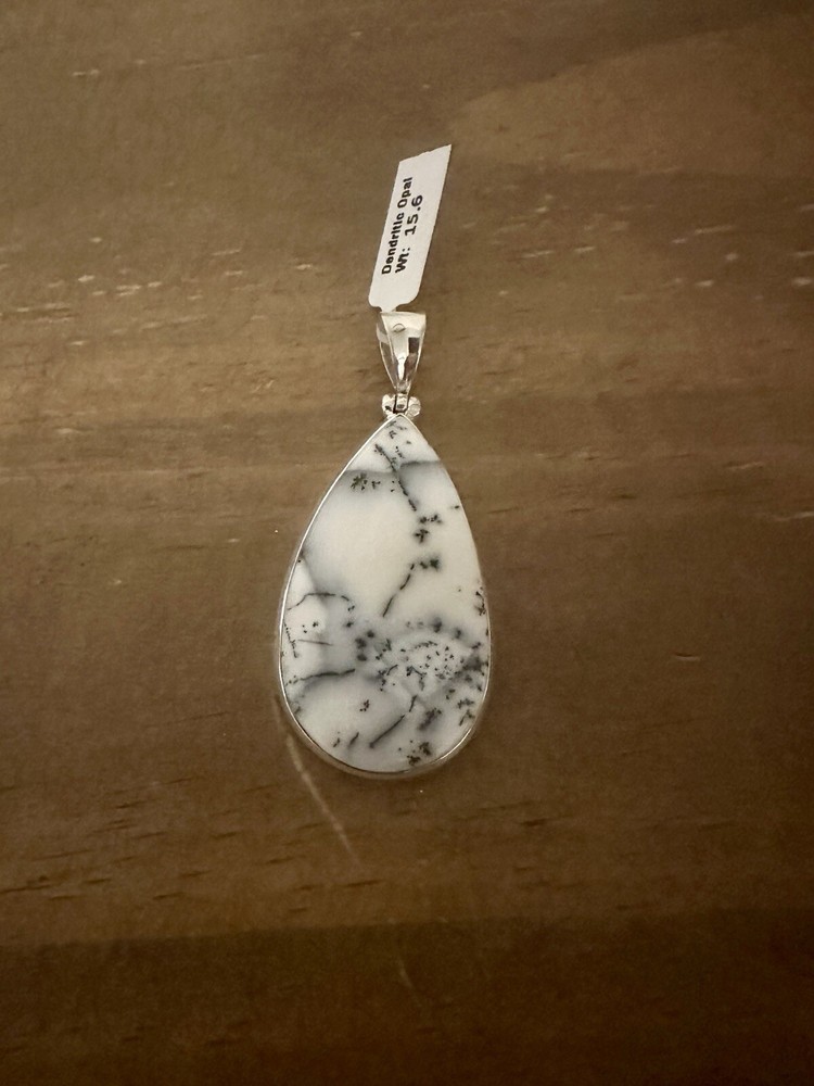 Brand New Dendrite Opal 925 Silver Pendant