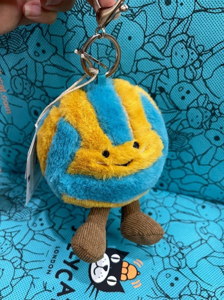 Jellycat Amuseables Sport Volleyball Bag Charm Keychain Plush Valentine’day Gift