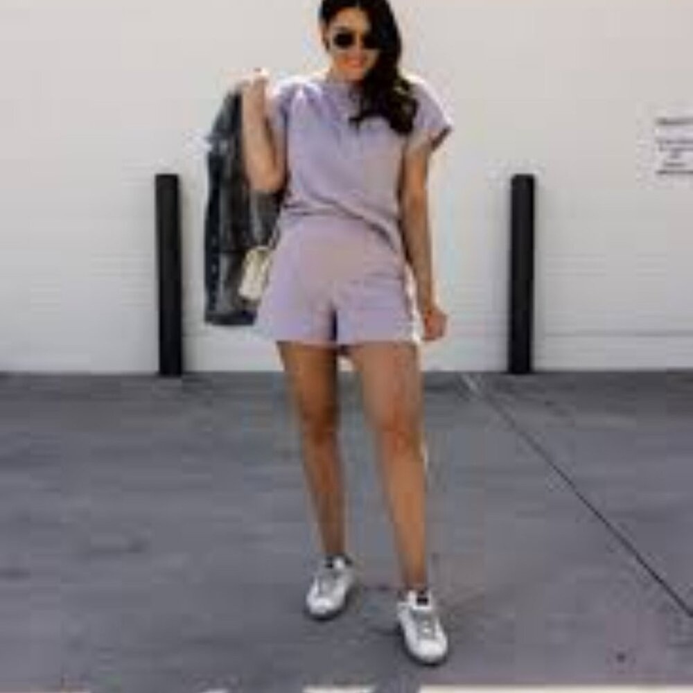 Madewell Lightspun Easy Gauze Button Down Back Pullon Shorts Women's M 2 PC Set