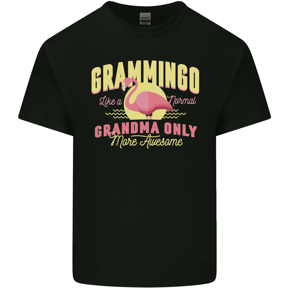 Gramingo Funny Grandma Flamingo Mens Cotton T-Shirt Tee Top