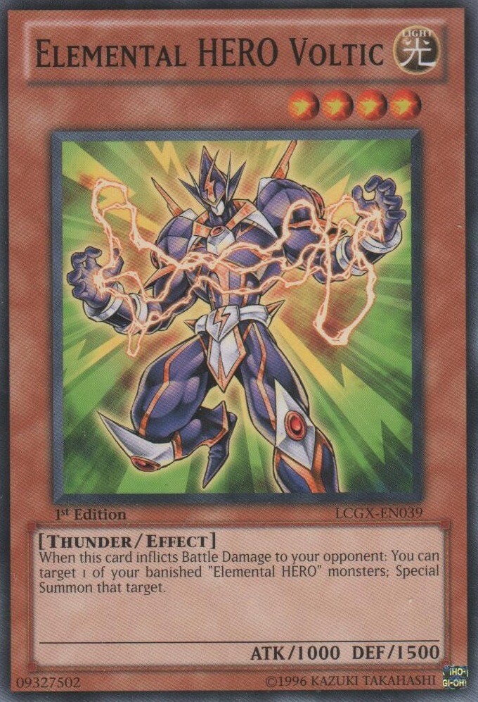Elemental HERO Voltic LCGX-EN039 Common 1st Edition x3 Lightly Played