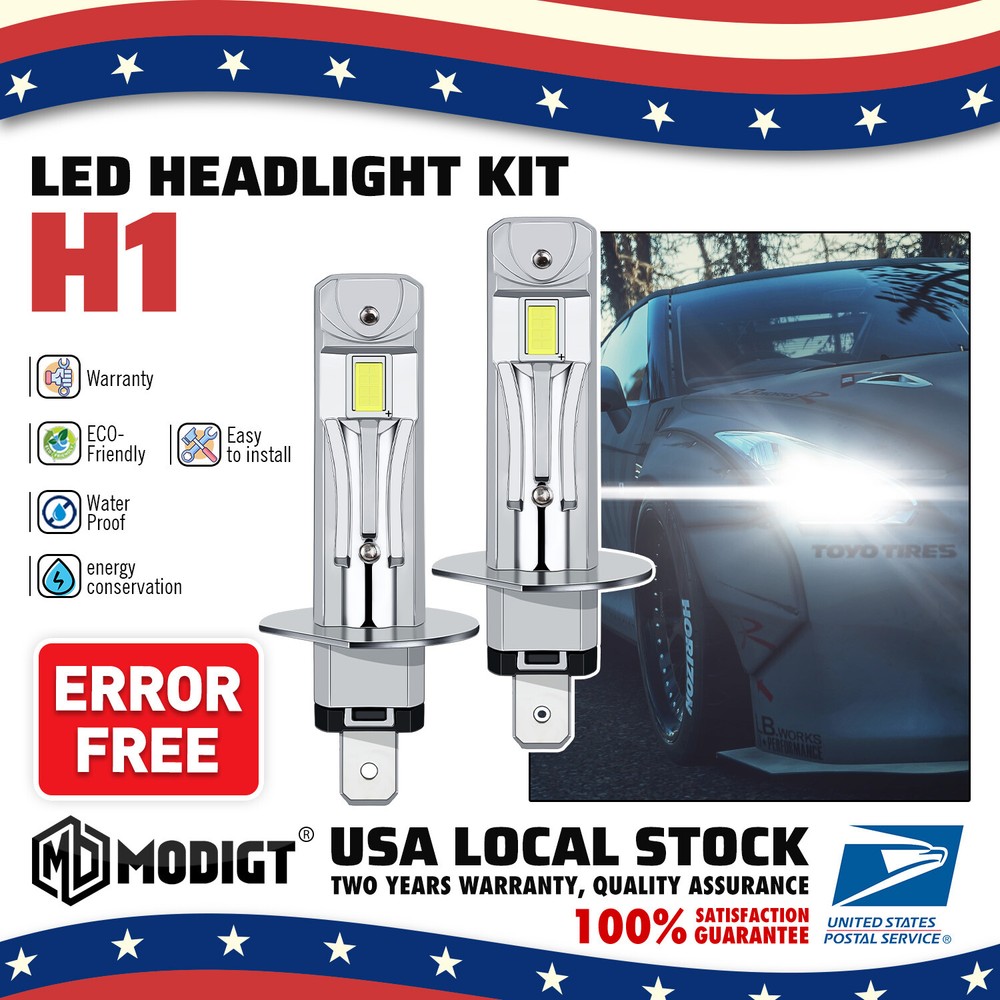 H1 LED Headlight Bulbs Kit High/Low Beam For Subaru Outback 2001-2004 Plug Play