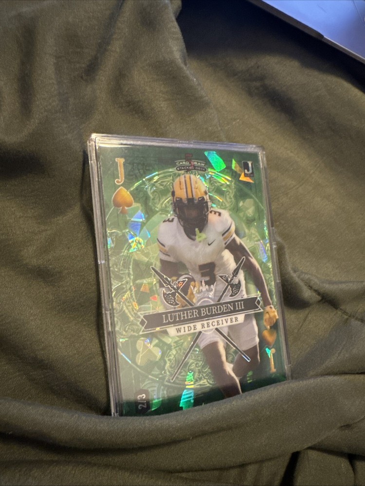 2023 Wild Card Luther Burden III 5 Card Draw 1/3 green j hearts