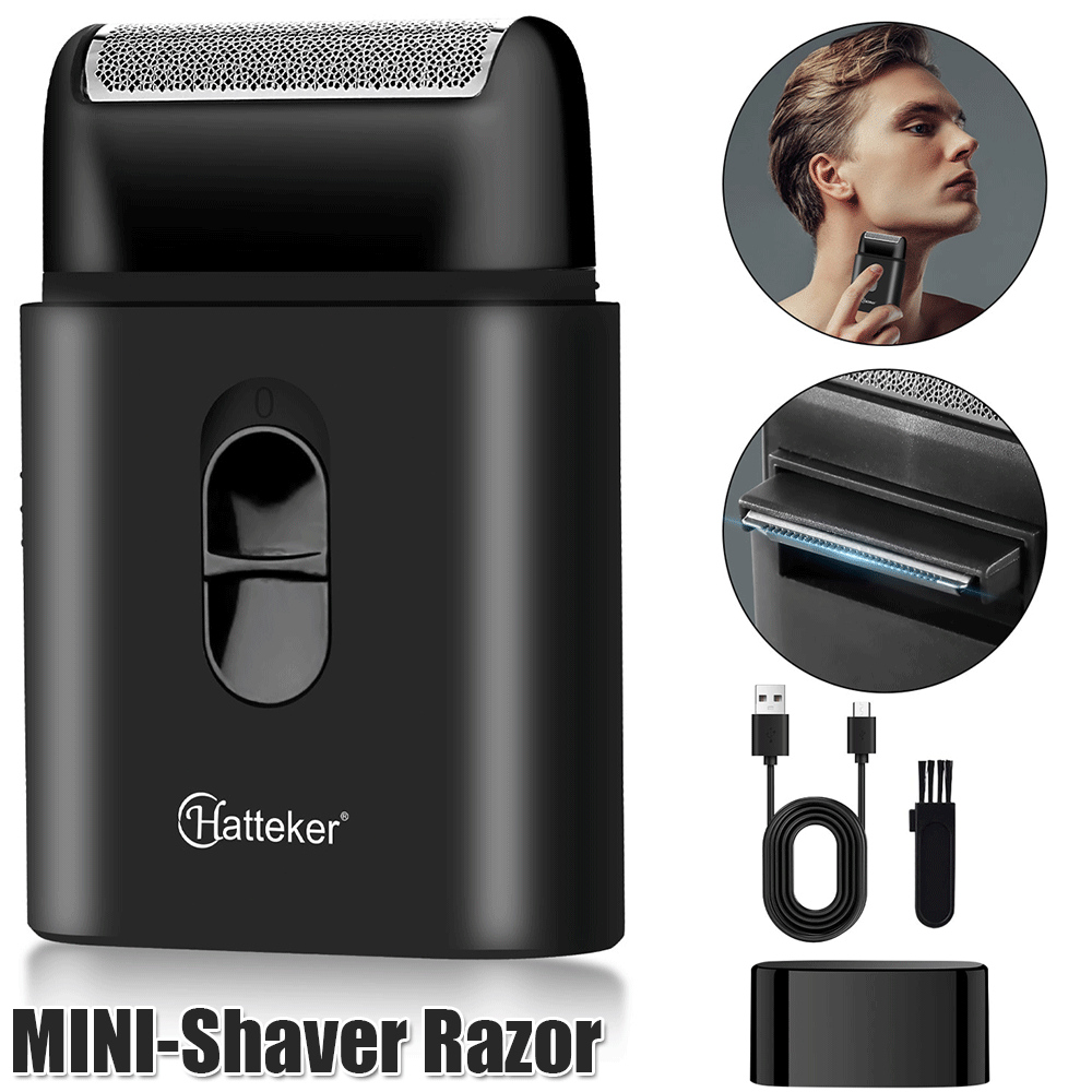 Hatteker Electric Shaver Portable Razor USB Mini Beard Trimmer Clippers Wet/Dry