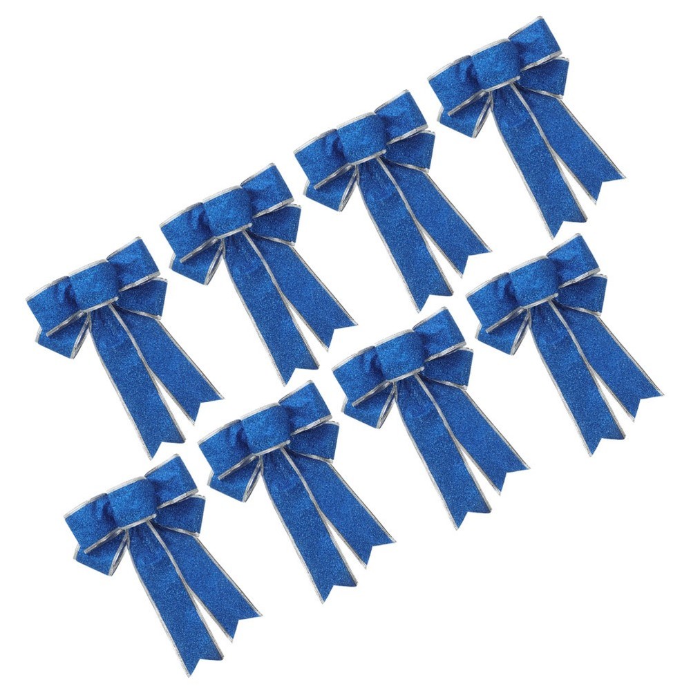 8 Pcs Bow Decor Christmas Tree Ornaments Bows Decoration Bowknot for Party