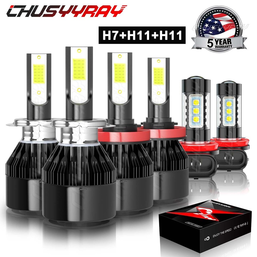 Land Rover LR2 LR4 2010-2015 LED Headlight & Fog Bulb Upgrade Kit