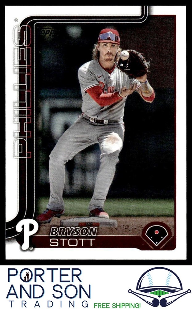Bryson Stott 2025 Topps Series 1 #147 Philadelphia Phillies Baseball Card