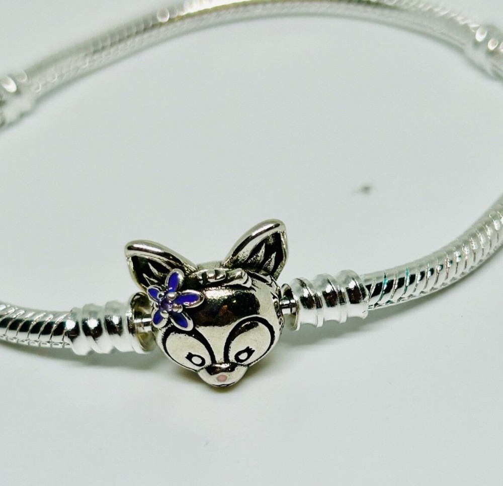 Pandora Disney Linabell Snake Chain Bracelet 21cm Silver Charm