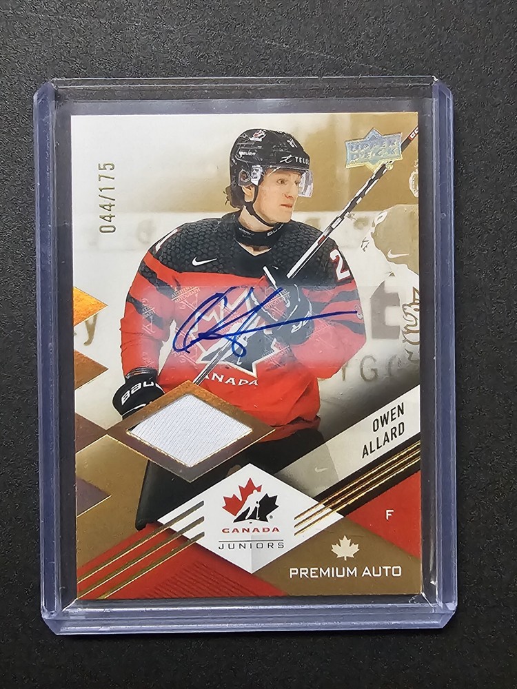 2024 Upper Deck Team Canada Premium Patch Auto 44/175 Owen Allard #48