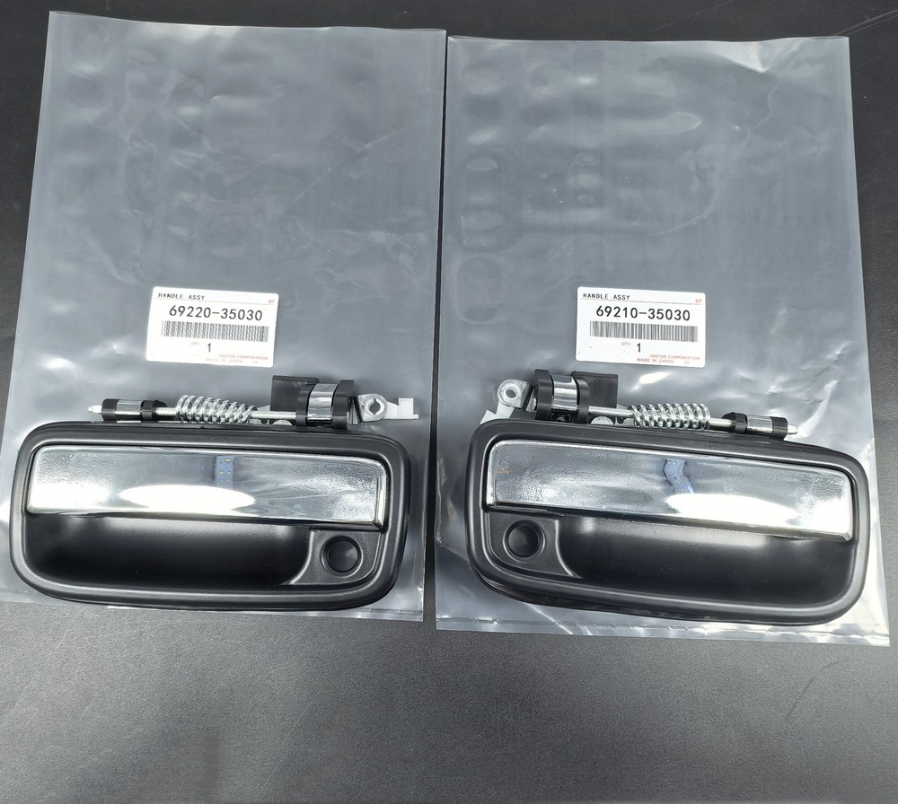 OEM Outside Door Handles For Toyota Tacoma 1995-2004 Black Chrome Front Pair