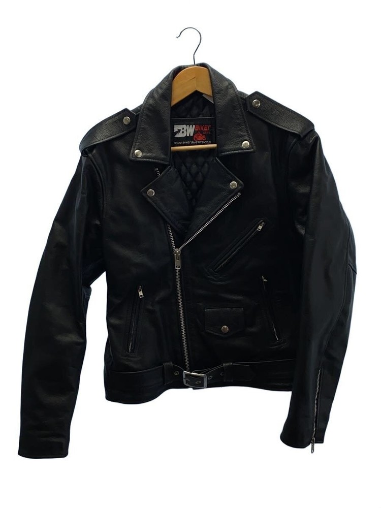 Bw Biker Wears/Double Riders Jacket/L/Leather/Blk/Plain 3612