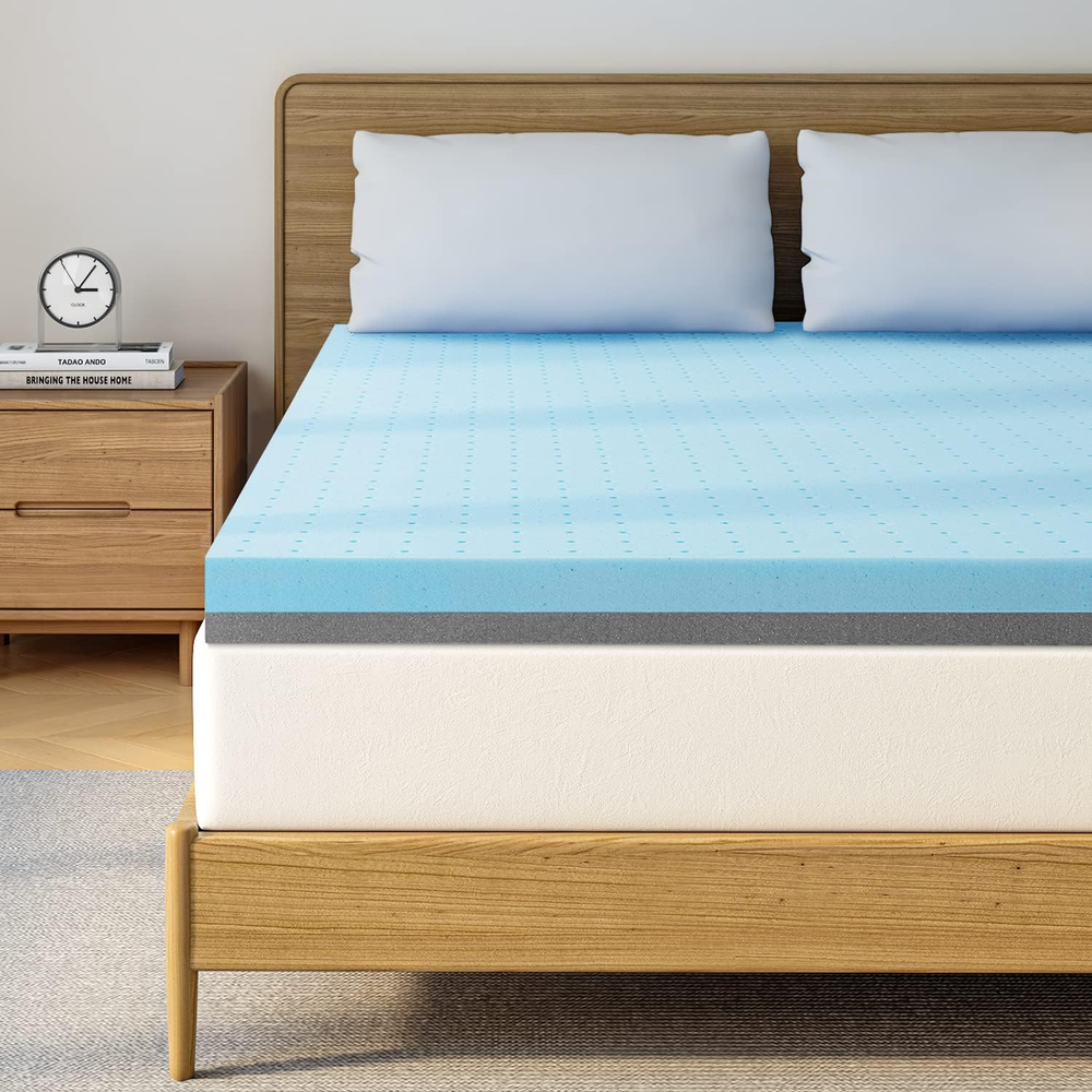 3 Inch Ventilated Memory Foam Queen Mattress Topper for Cool Comfort