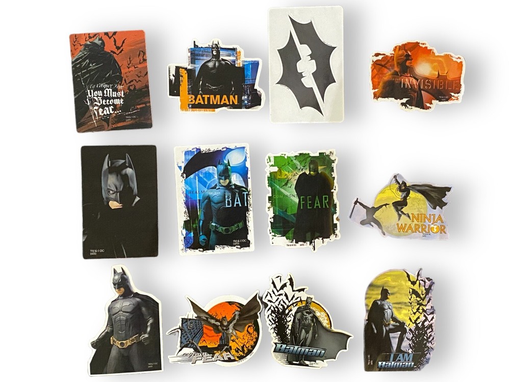 Batman Begins Vending Machine Stickers Complete Set of 12