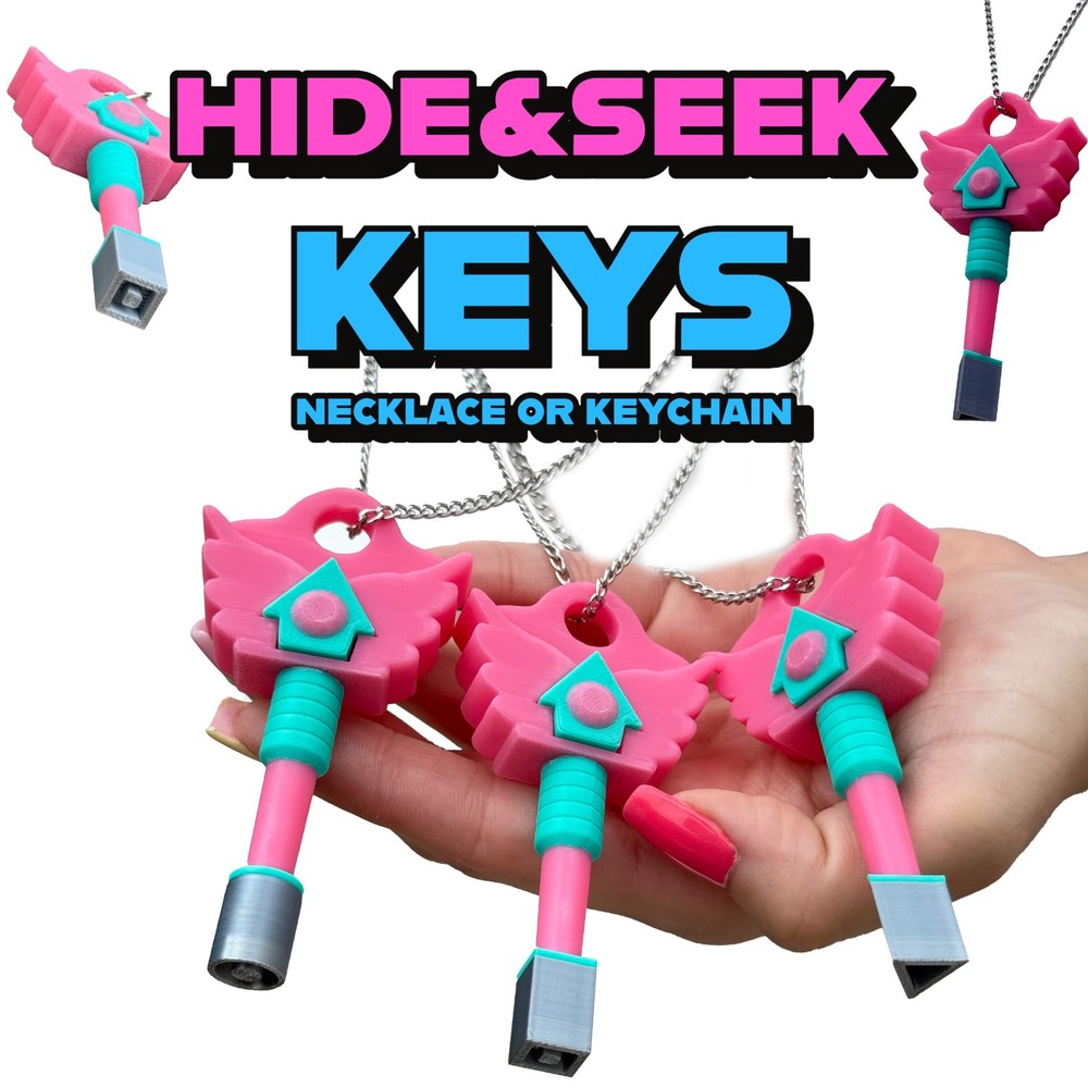 Squid Game Hide & Seek Key Necklace - Inspired by the Show