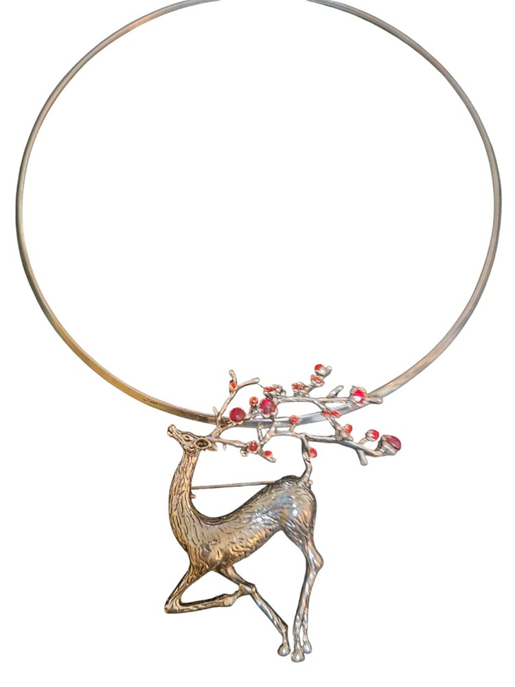 End Of Year Sale...Christmas Silver Choker And Pendant/Pin-image