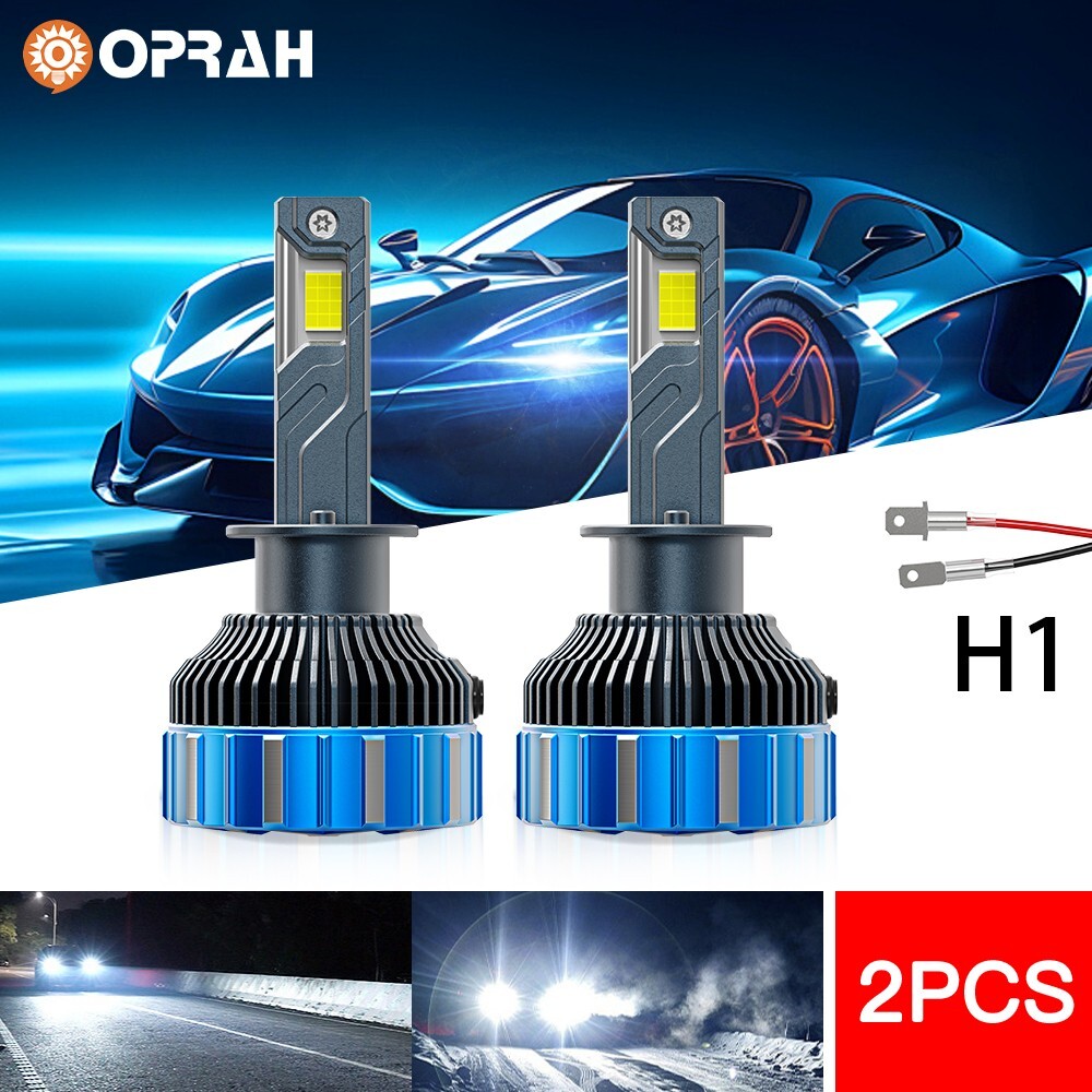 2X H1 LED Headlight Bulbs Accessories Universal 24000LM Lamp 6500K Hi/Lo Driving