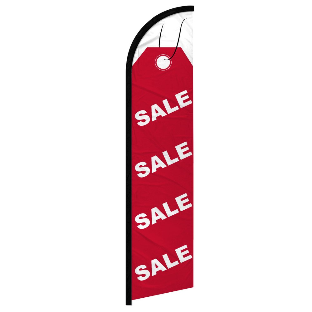 Red Tag Windless Swooper Flag - Premium Quality, Durable, and Eye-Catching Outdoor Advertising Flag for Sales and Promotions